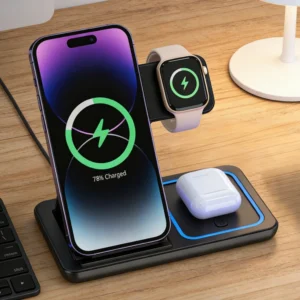 Foldable 3 in 1 Wireless Charging Station