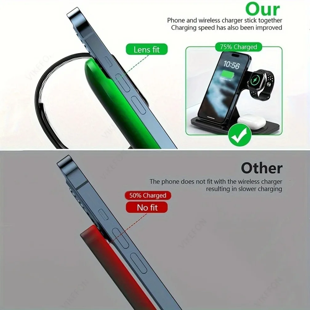 Foldable 3 in 1 Wireless Charging Station - Image 5