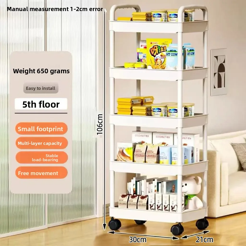 Primium 5-Tier Slim Rolling Storage Cart - Image 5