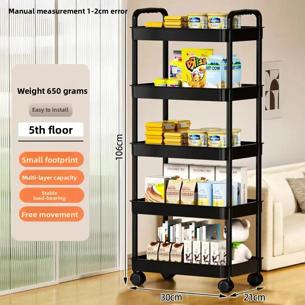 Primium 5-Tier Slim Rolling Storage Cart - Image 6